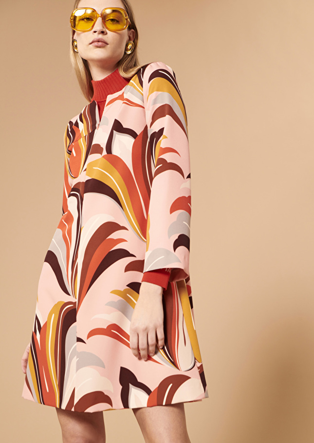 Robe Rositamarron imprimée graphique
