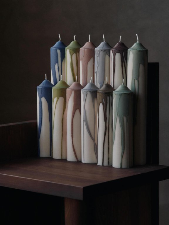 Ferm Living Dryp Pillar kaars H20 Beige