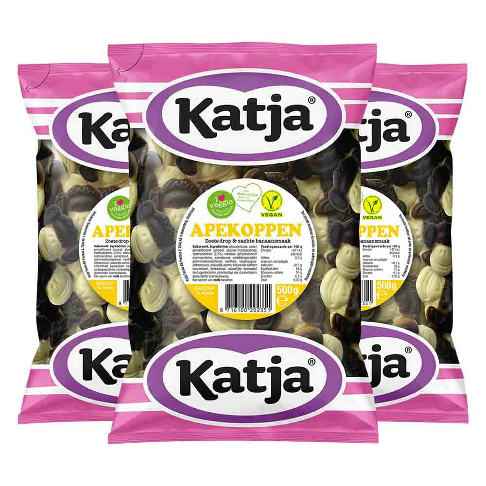3x Katja Apekoppen 500 gram