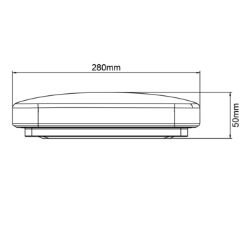 Brilliant plafondlamp Farica 28x28cm 12W 1200lm warm wit