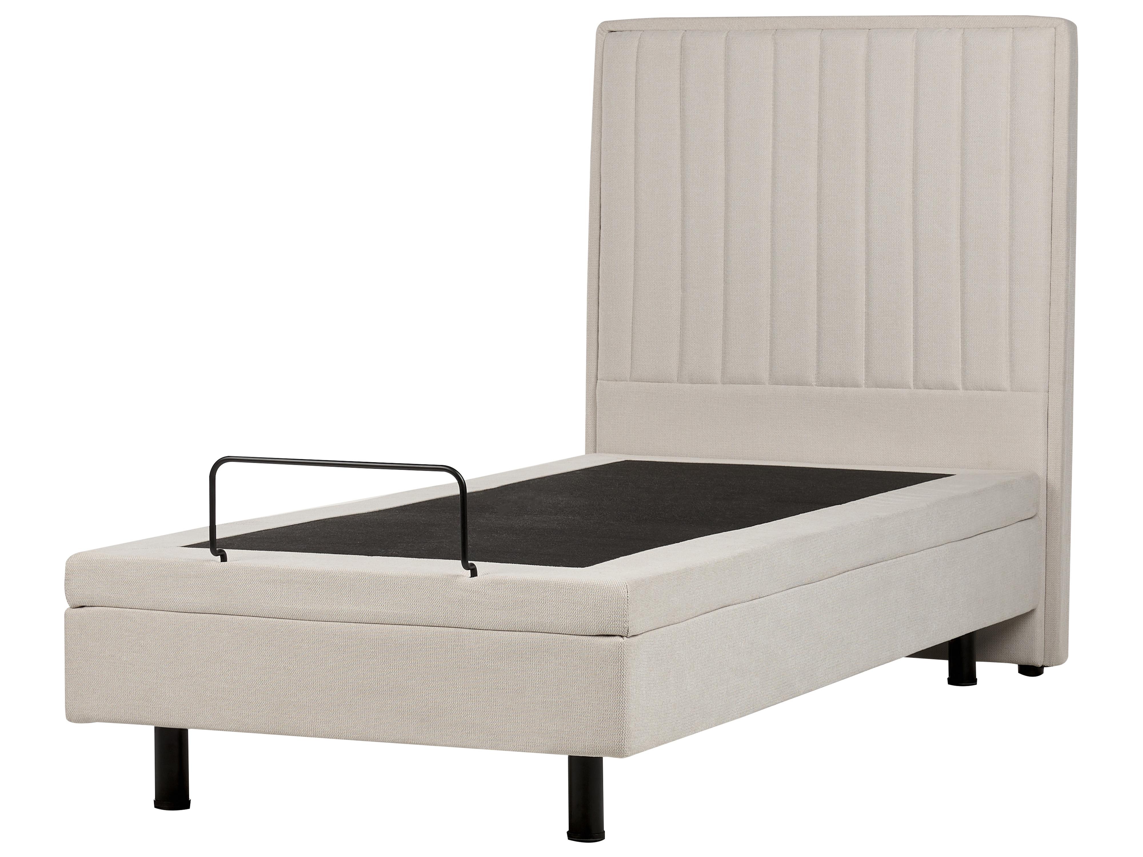 Verstelbaar bed Stof CASTELLAN 90 x 200 cm Lichtbeige