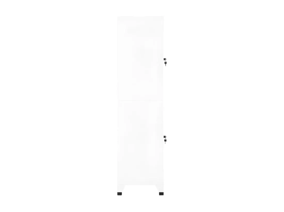 Armoire à casiers Blanc 38x45x180 cm Acier