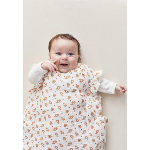 Gigoteuse 70 cm léopard sans manche Beige Babou & Kendi - NOUKIE 'S