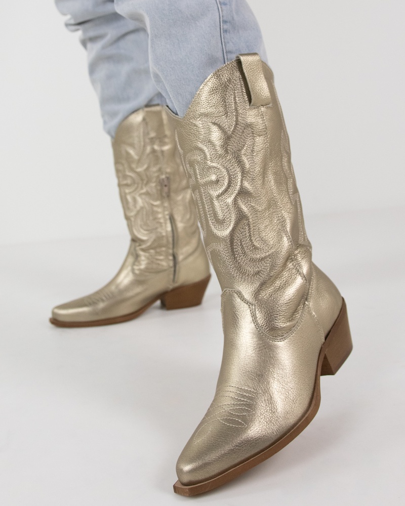 Nelson Cowboylaarzen  - goud