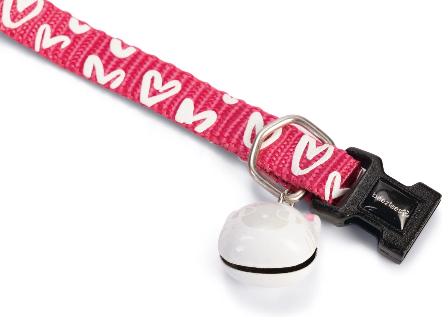 Beeztees kattenhalsband Heart roze 20-30 x 1 cm