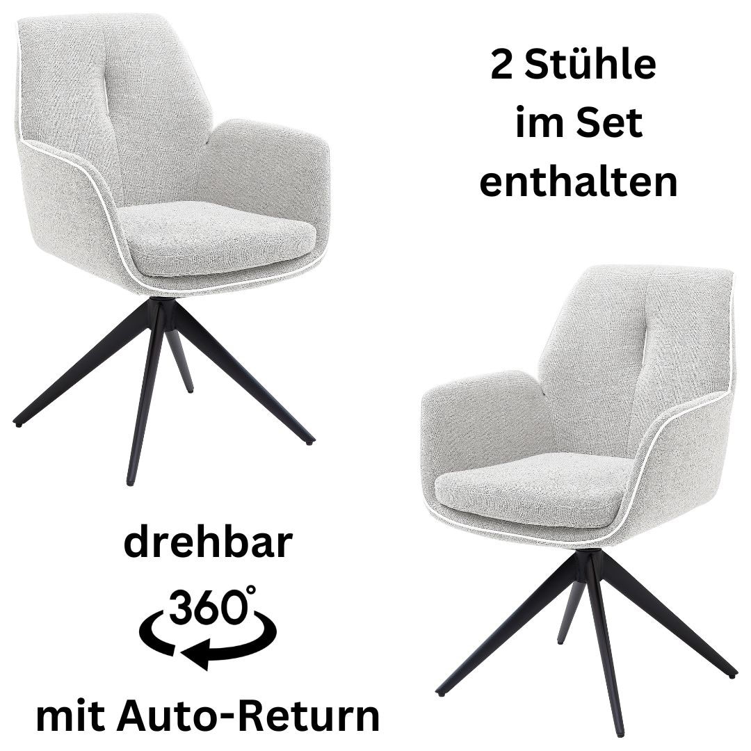 Stolkom Armlehnstuhl »Enja« (Set) 2 Stk.360 grad drehbar mit Auto-Return