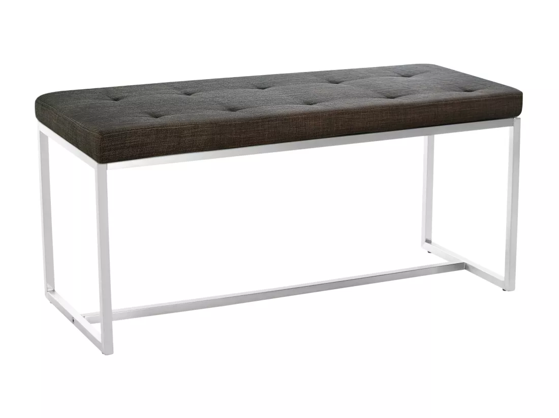 Tabouret - Tissu & Acier inoxydable - Marron - Barci