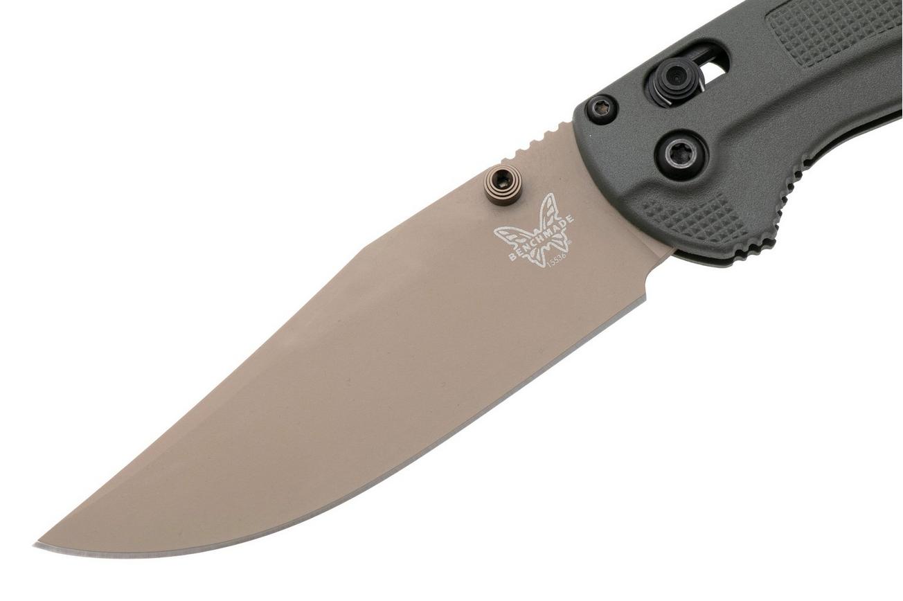 Benchmade Taggedout 15536TN-02 Tan Cerakote Elmax, Deep Olive Grivory, jachtzakmes