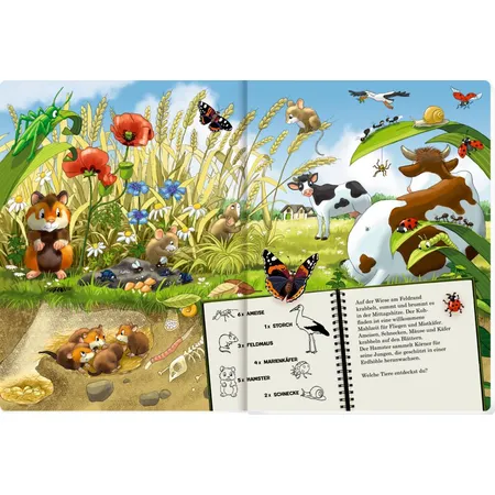 Coppenrath Verlag WimmelSuchBuch: Tiere über und unter der Erde (Buchbonus)