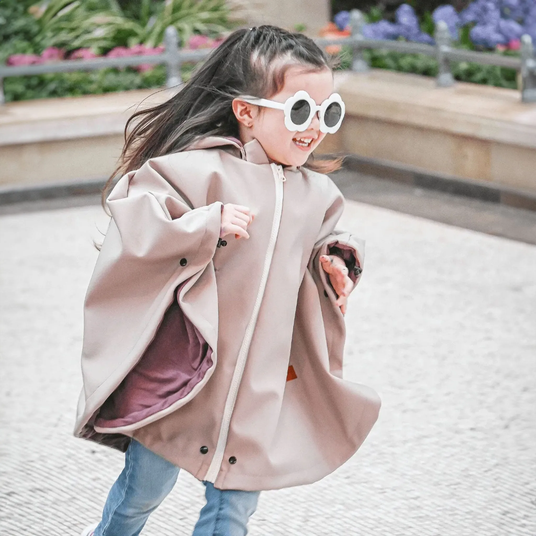 Gustine Housse Mi-Saison Poncho 3-en-1 - Prune