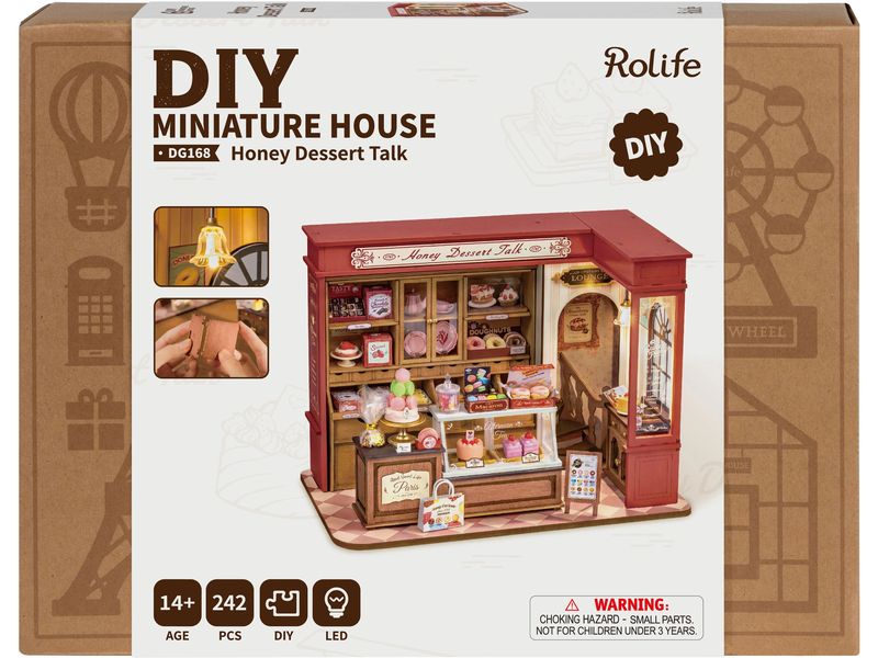 RoboTime Bausatz Honig Dessert 3D-Puzzle aus lasergeschnittenen Holzteilen