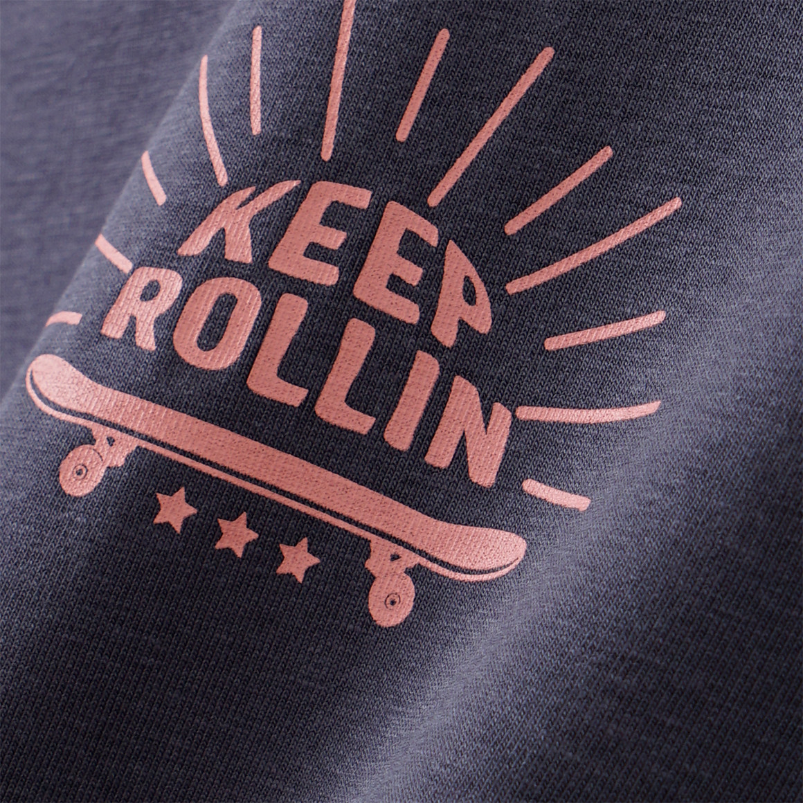 Famy 3 Jungen T-Shirts mit Skate-Prints terracotta / ocker / dunkelgrau