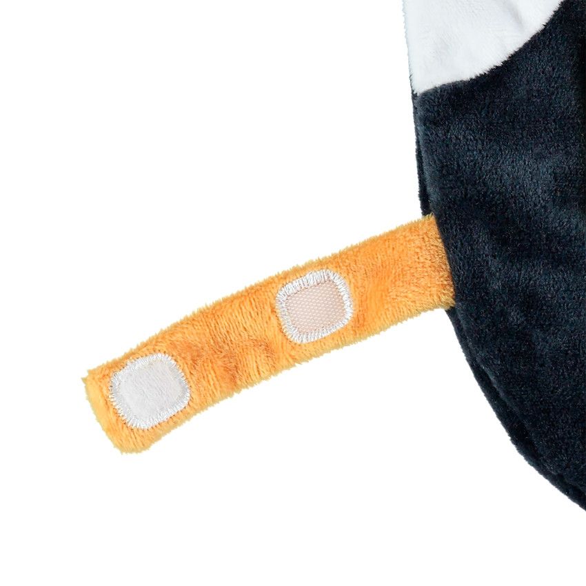 Doudou plat forme toucan - Gris foncé