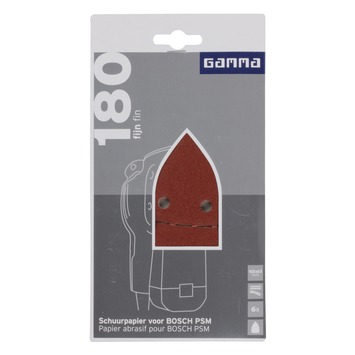 GAMMA schuurpapier 6x K180