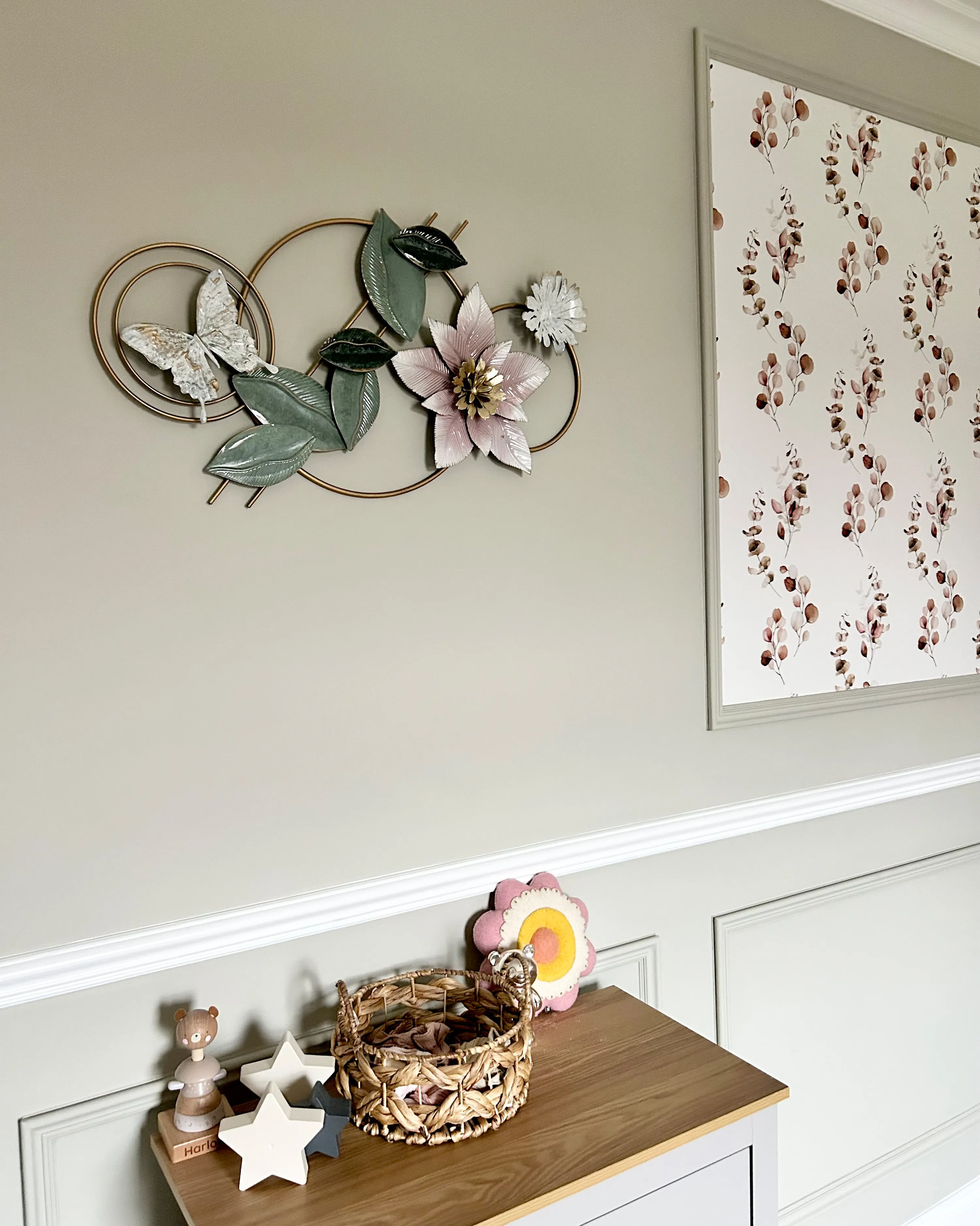 Wanddecoratie Bloem THORIUM Metaal 44 cm Meerkleurig
