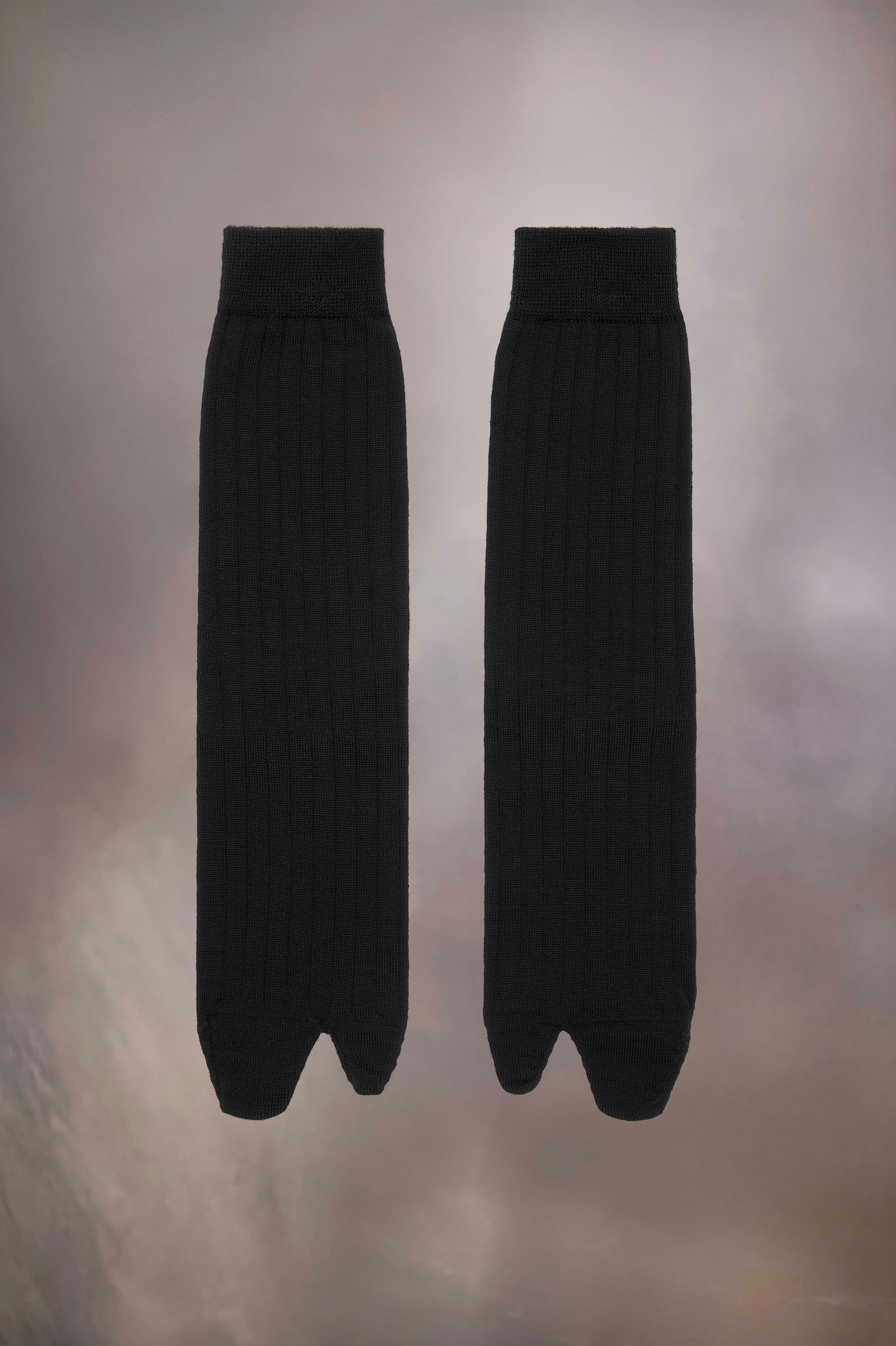 Chaussettes Tabi noires en laine - homme Noir