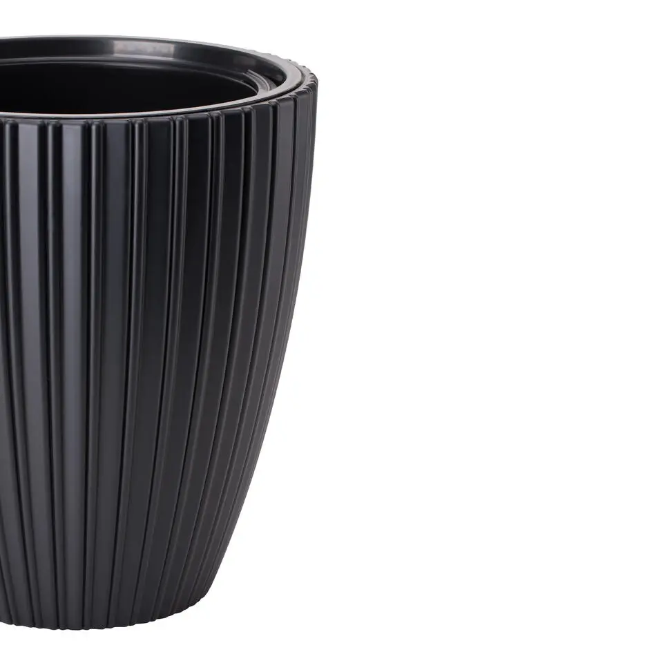 Form Plastic Plantenpot/bloempot - kunststof - zwart - 40 x 42 cm