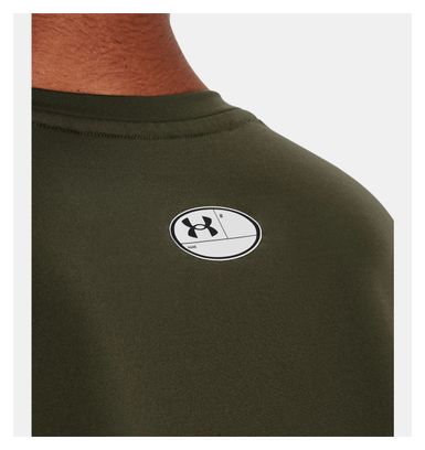 Maillot manches courtes de compression Under Armour HeatGear Kaki Homme