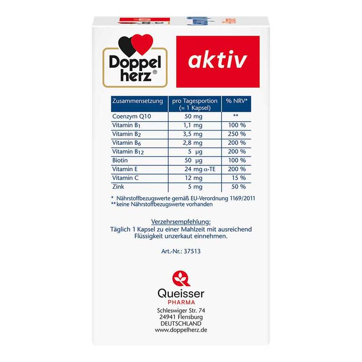 Doppelherz Coenzym Q10 + B Vitamine Kapseln, 90 St