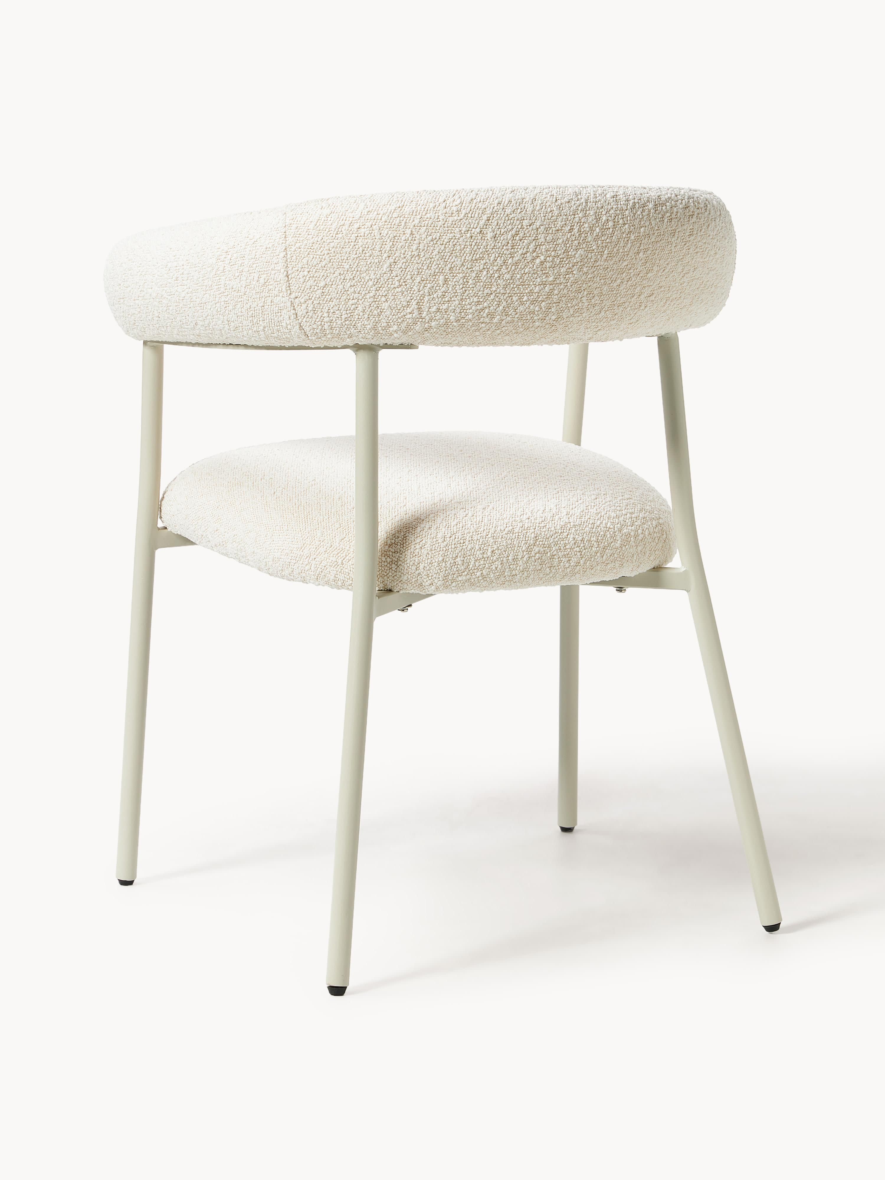Bouclé gestoffeerde stoelen Thiago, 2 stuks