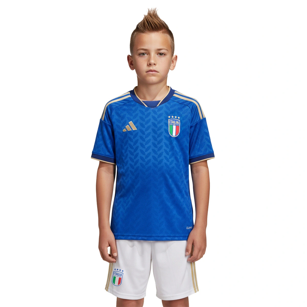 Conjunto adidas Itália Primeiro Equipamento Mundial 2026 Criança