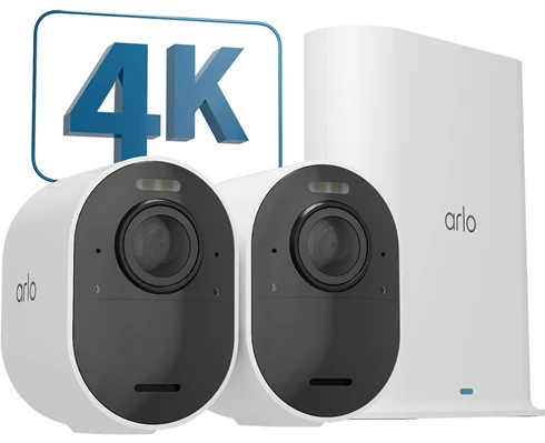 Arlo Ultra 2 spotlight camera - 2-pack Hvit