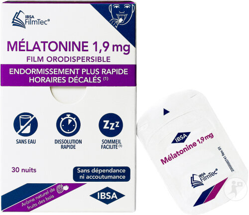 FilmTec Mélatonine 1,9mg 30 Films Orodispersibles