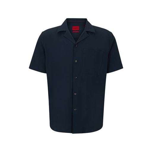 Hugo Relaxed Kortærmet Skjorte, Dark Blue, S