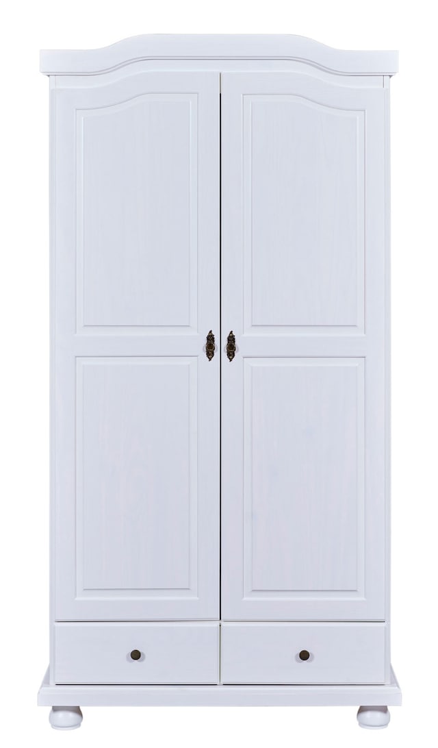 Drehtürenschrank LENNARD 104 x 198 cm weiß