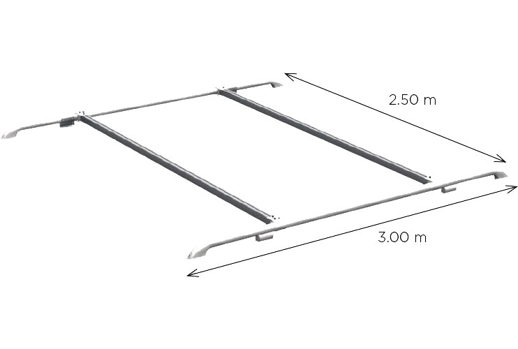 Thule Roof Rails Deluxe Querträger für Dachreling silber