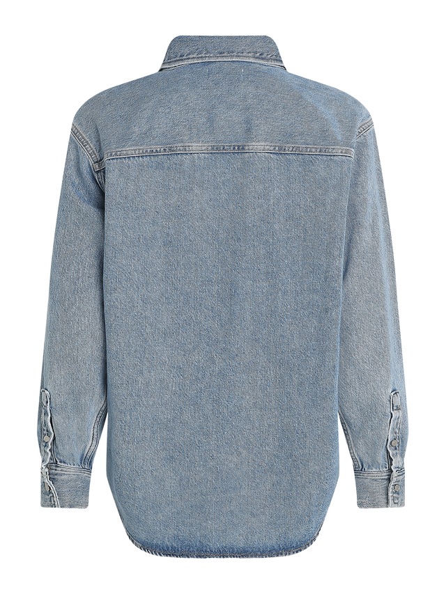 Calvin Klein Jeans Jeansbluse »DAD DENIM SHIRT« in hellblauer Waschung