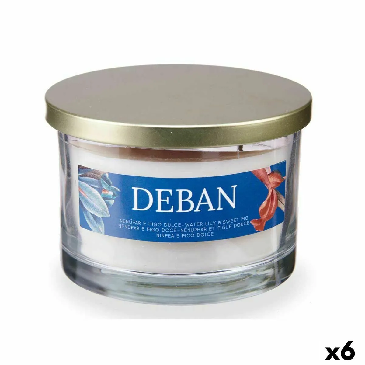 Acorde Bougie Parfumée Deban - Figue / Nénuphar - 6 Unités
