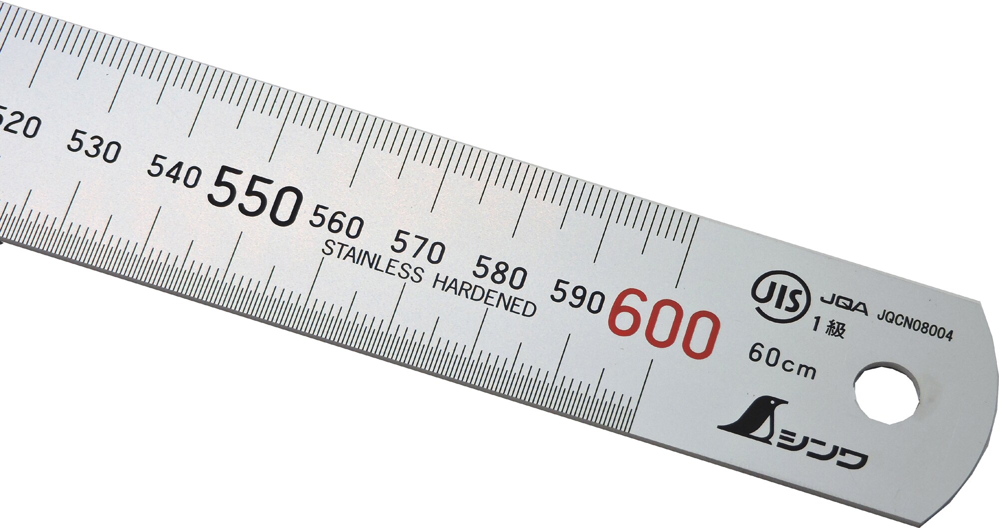 FAMEX 12518 Lineal aus Edelstahl 60 cm - mit 0,5mm Skala - 13021