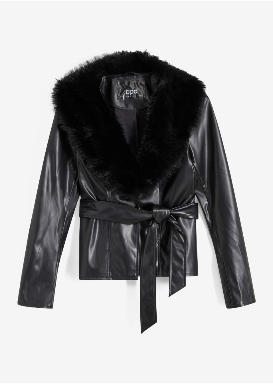 Veste avec col en synthétique