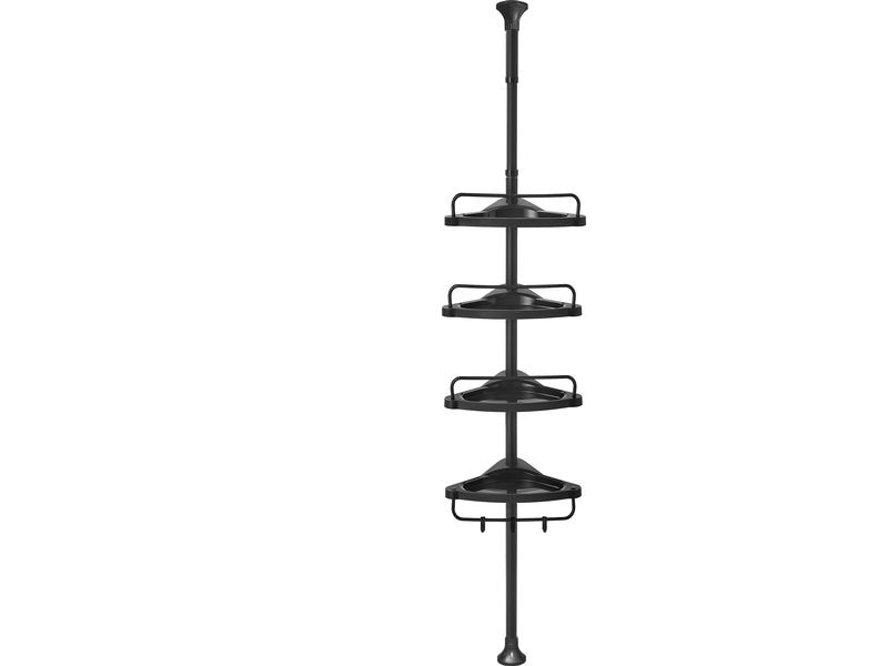 Songmics Duschmittelhalter 85-305 cm, Schwarz Duschregal