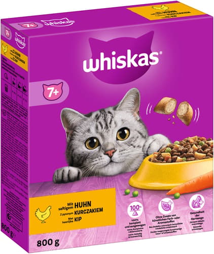 Whiskas Trockennahrung 7+ mit Huhn