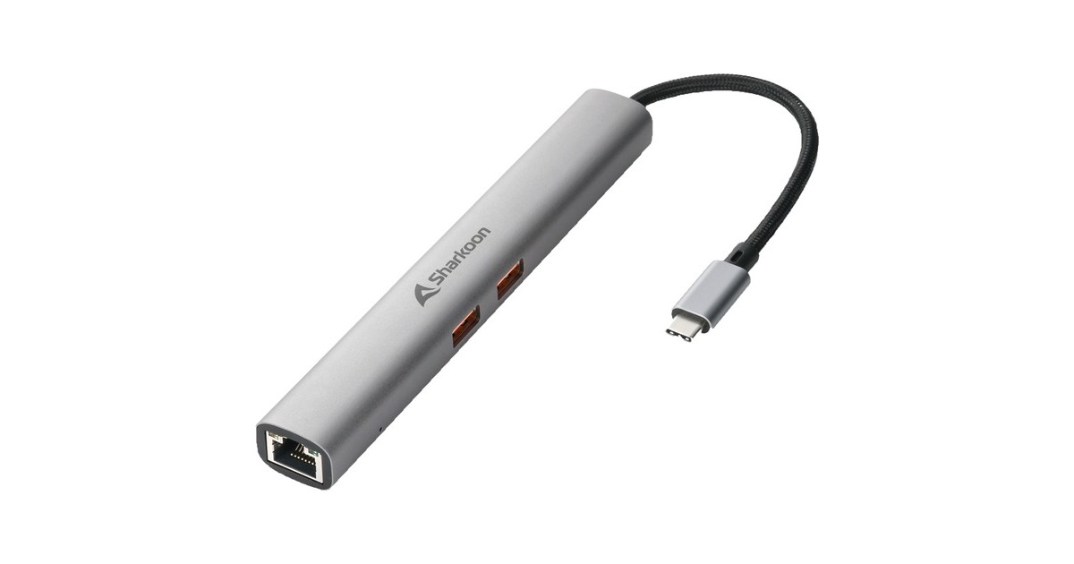 SharkoonOfficePal Combo Adapter dockingstation  (Grijs)