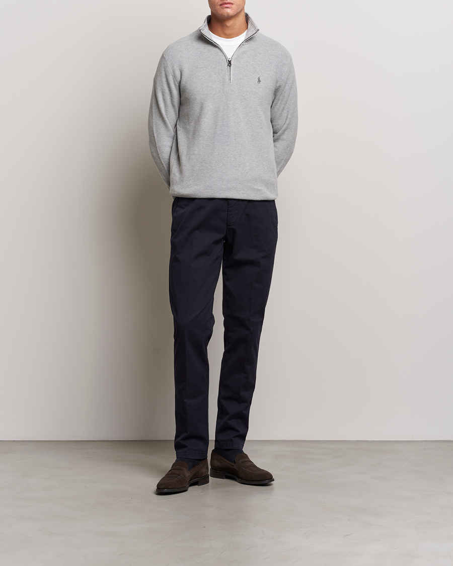 Polo Ralph Lauren Textured Half Zip Andover Heather