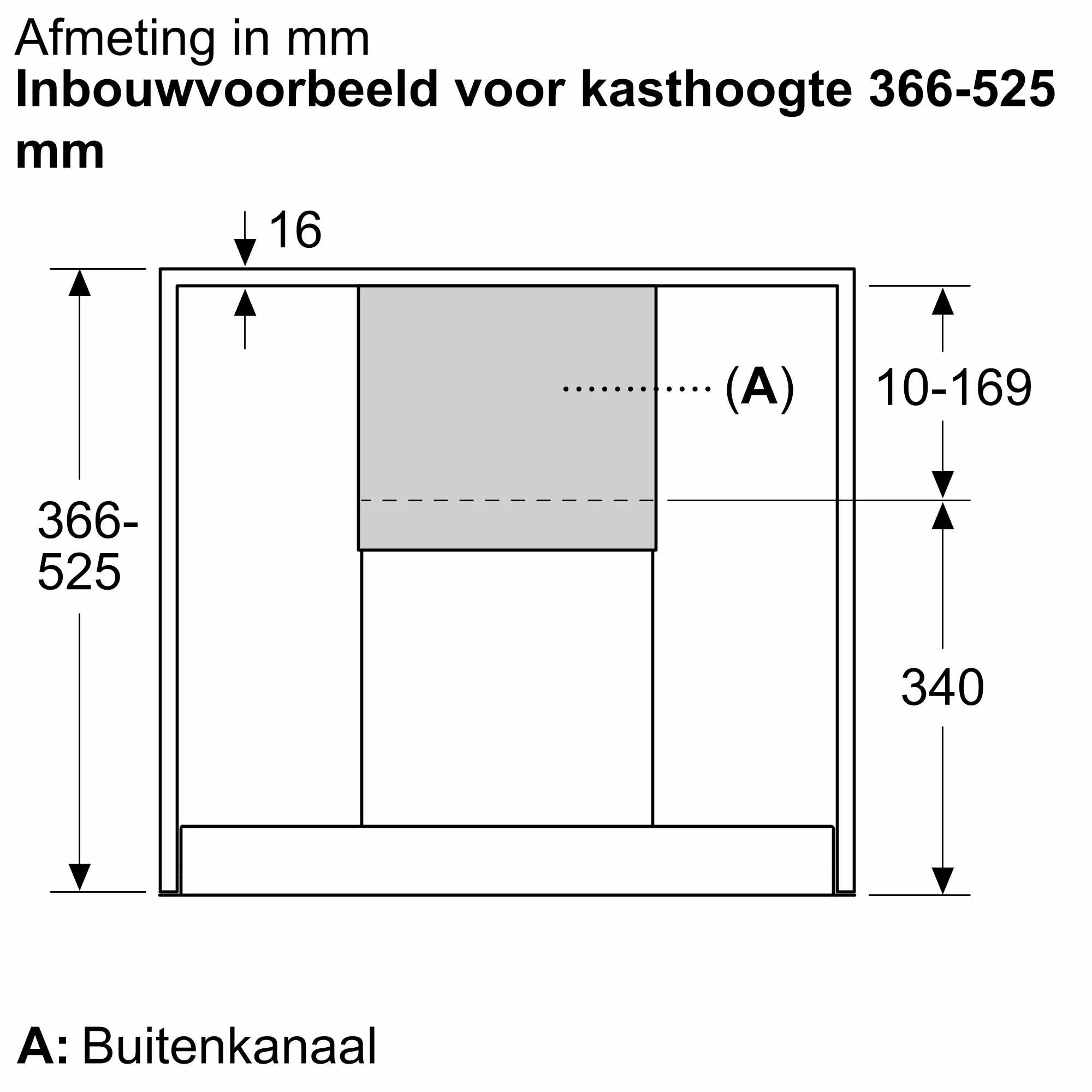 Schachtverlenging 187-360 mm Matzwart DWZ1IB6N2 • 17008923