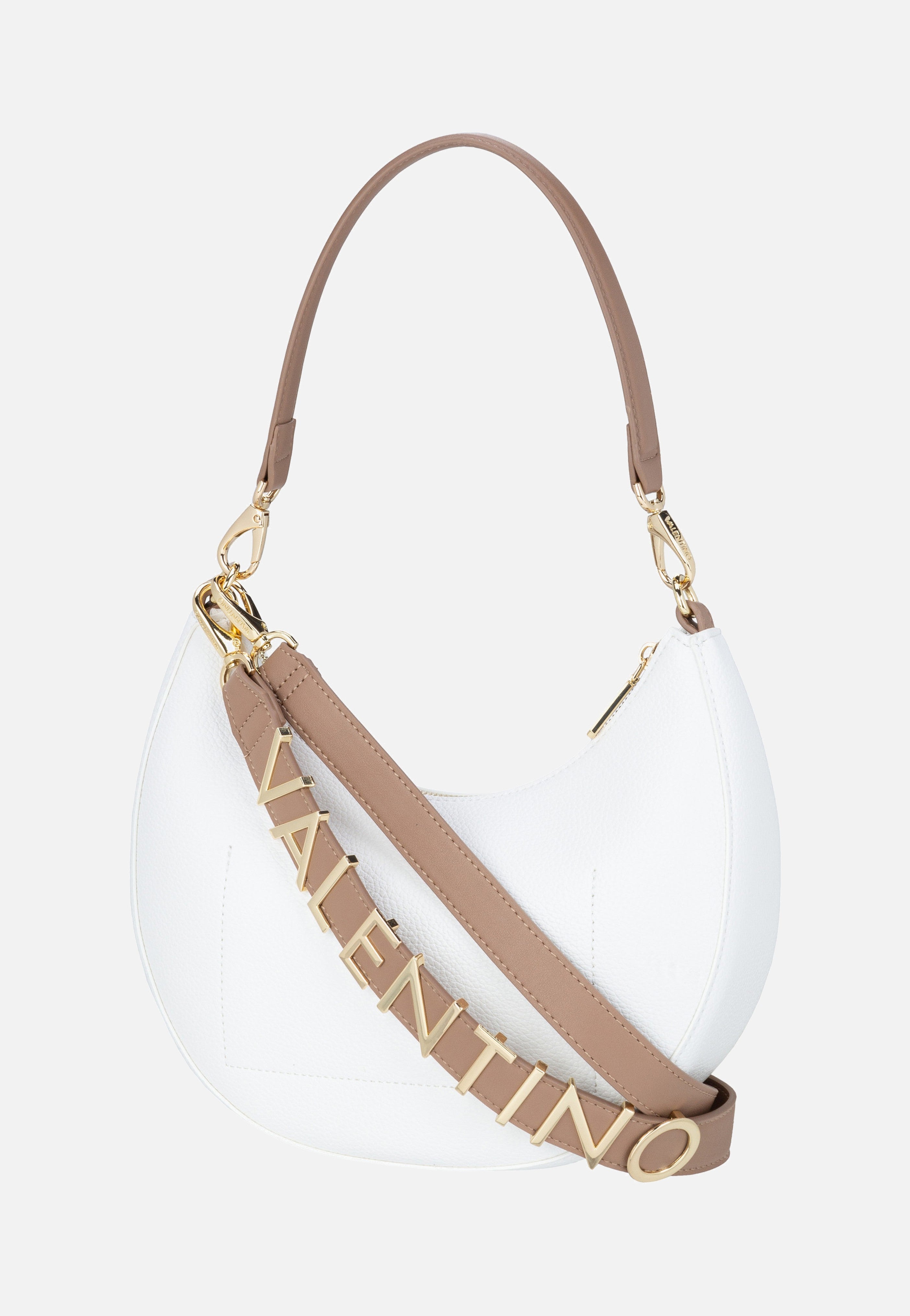 Alexia 808 Bianco/Cuoio - Hobo Bag