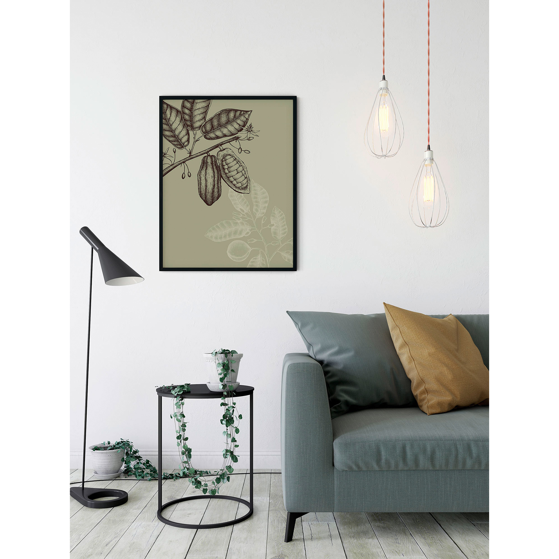 Wandbild WILD COCOA - grün - 50x70 cm