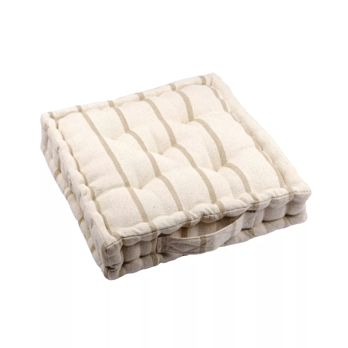 Coussin de sol extérieur toile de coton (45 x 45 cm) Ocealys Beige