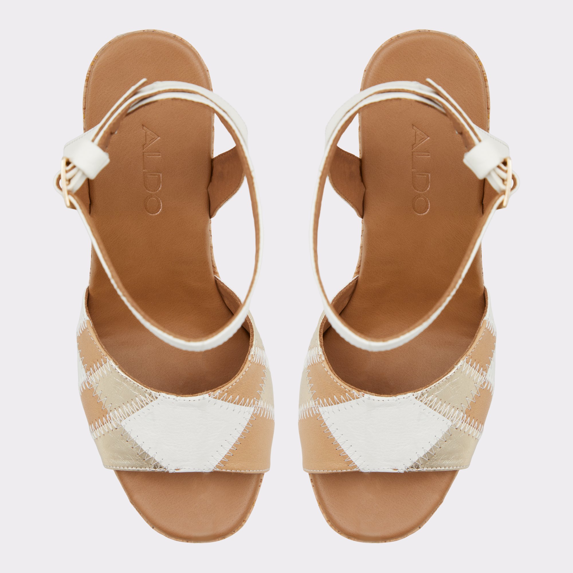 Ocoejan Beige Overflow Women Wedges & Espadrilles