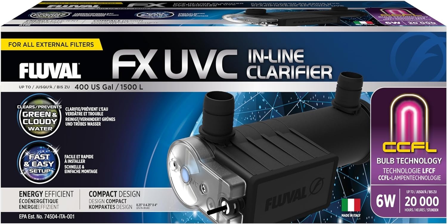 Fluval FL FX UVC 6W In-Line Clarifier