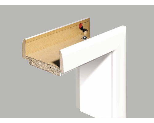 Compleet Pertura CPL wit bol deurkozijn (vergelijkbaar met RAL 9010) 198,5x61,0x9,0 cm Links