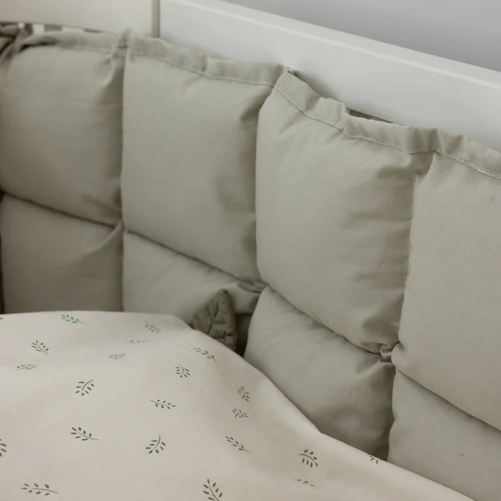Sebra - Baby-Bettnestchen, quadratisch abgesteppt / jetty beige