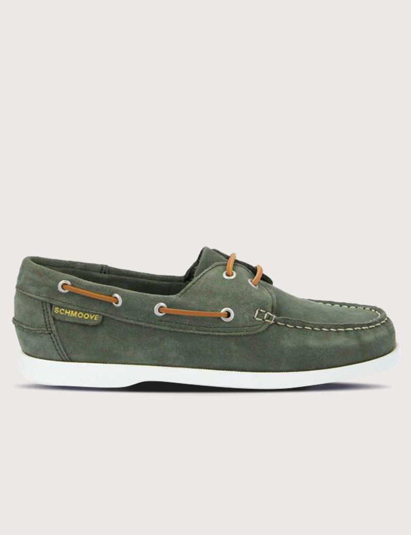 SCHMOOVE CHAUSSURES BATEAU SUÈDE KAKI HOMME