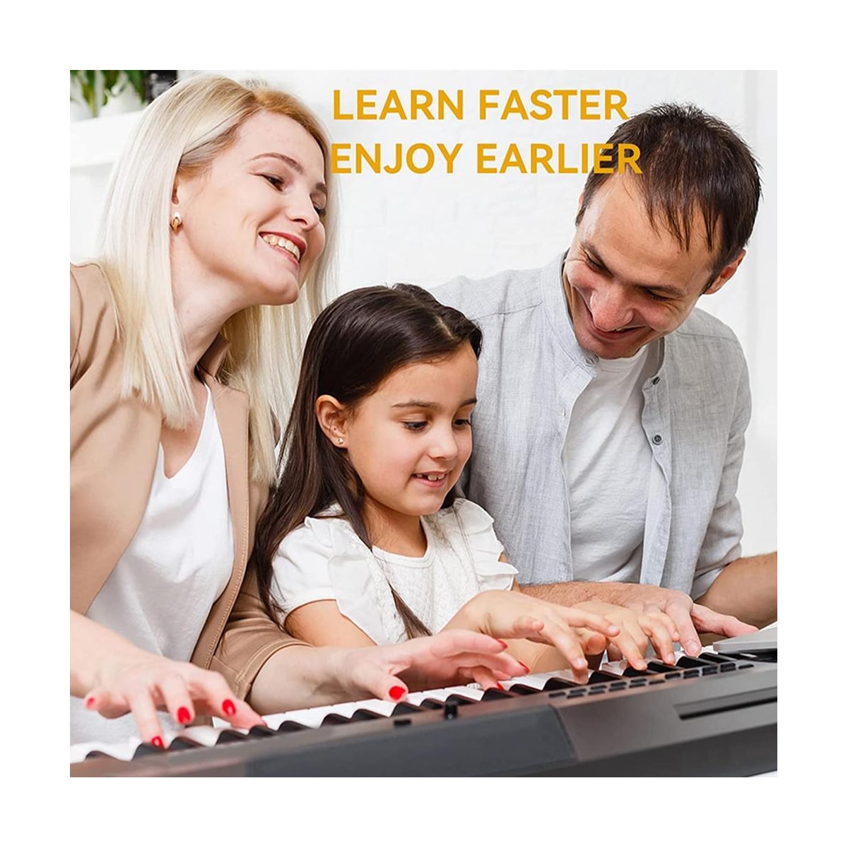 Avtakbare piano- og keyboardetiketter, 88 tangenter Flerfarget