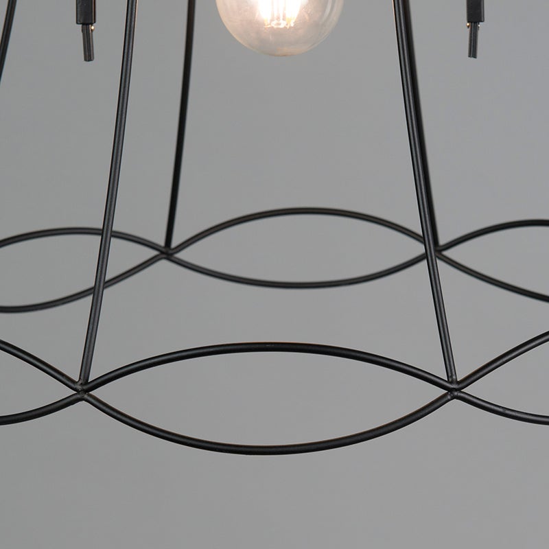 Retro hanglamp zwart 40 cm - Granny Frame