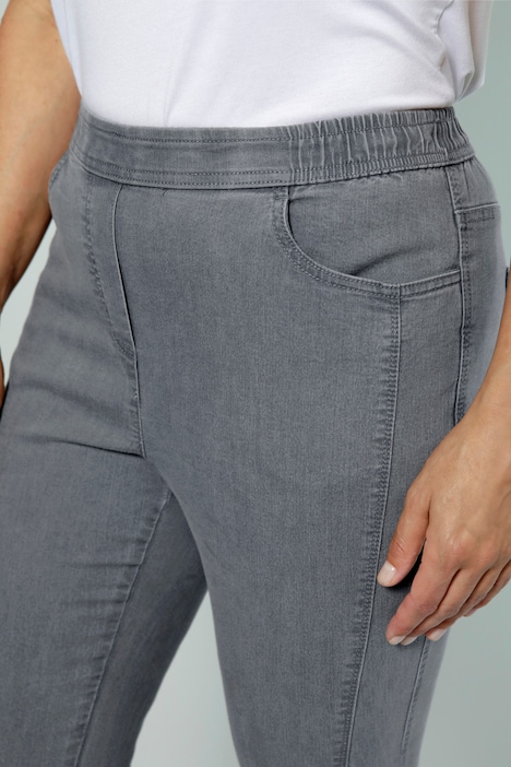 Jeans, Slim Fit, Ziernaht, 4-Pocket, Elastikbund
